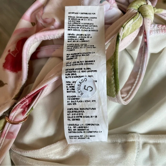 NWOT Leonisa graphic floral cutout keyhole one piece swimsuit 15024 - Picture 10 of 11